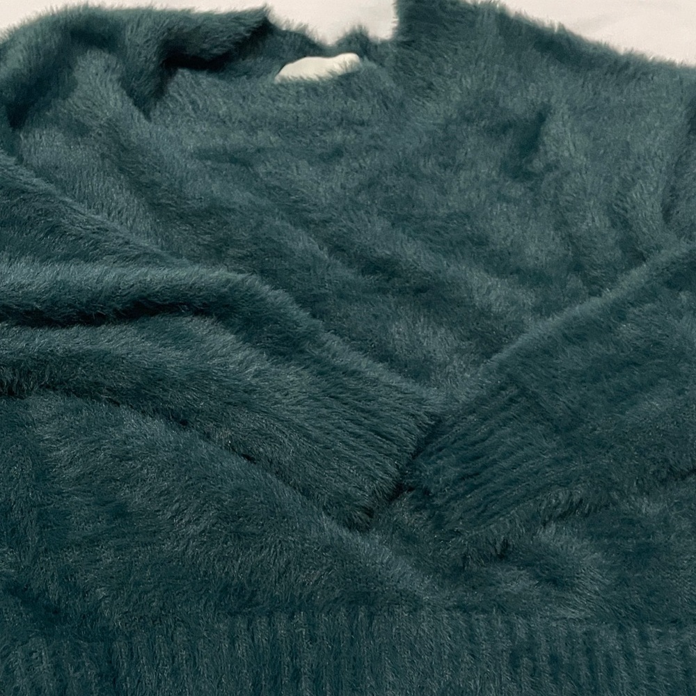 McGuire Denim Off-the-Shoulder Sweater in Deep Teal